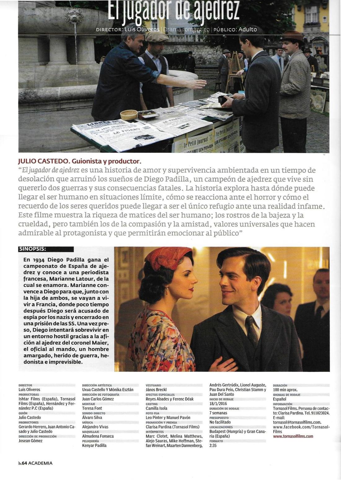 Ficha de la película en la Revista del Cine Español
