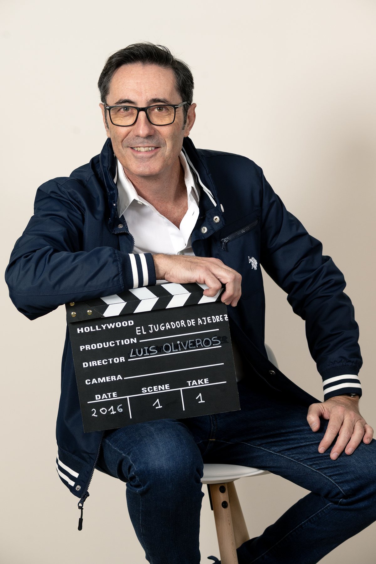 Juan Antonio Casado, productor de Ishtar Films, en el rodaje de El Jugador de Ajedrez