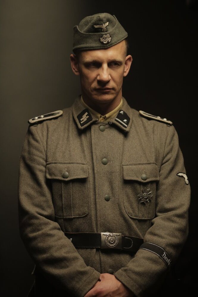 El sargento Kauffman, soldado nazi de las SS, retrato de época